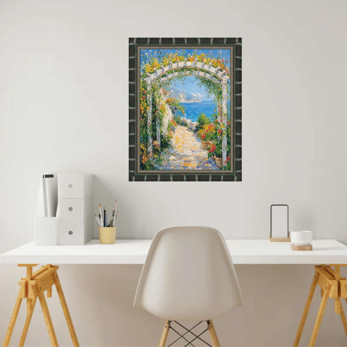 32x48 Frame Boho Black Bamboo Wood Picture Frame