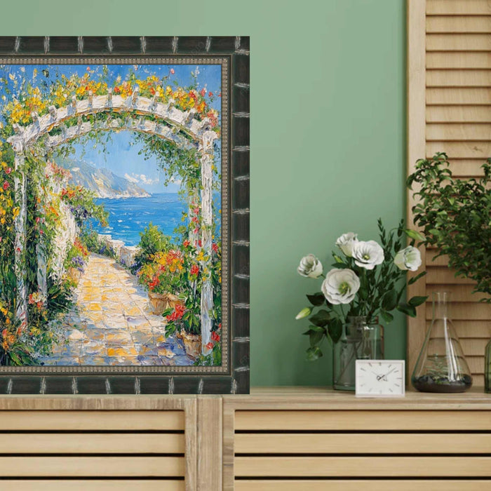 32x48 Frame Boho Black Bamboo Wood Picture Frame