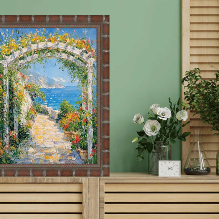 12x18 Frame Boho Dark Brown Bamboo Picture Frame