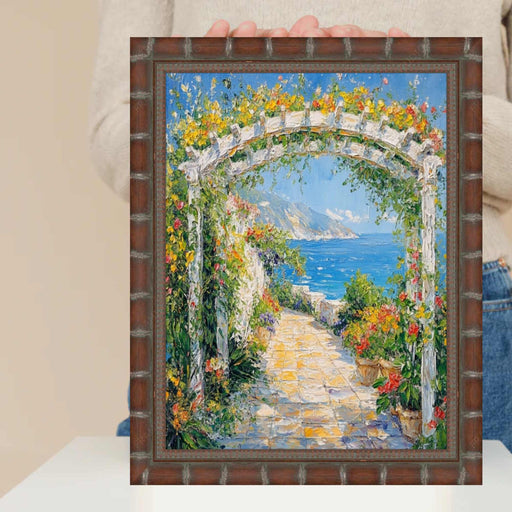 22x28 Frame Boho Dark Brown Bamboo Picture Frame
