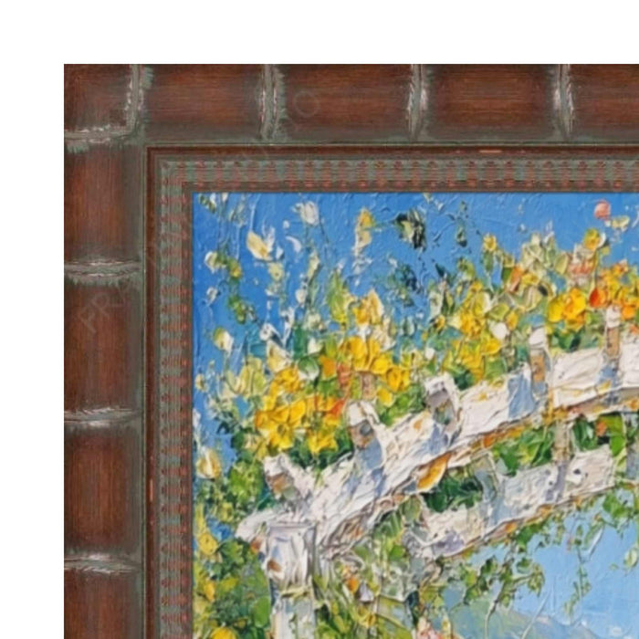 22x28 Frame Boho Dark Brown Bamboo Picture Frame