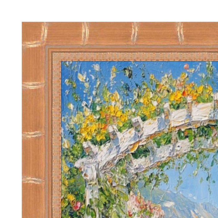 32x48 Frame Boho Gold Bamboo Wood Picture Frame