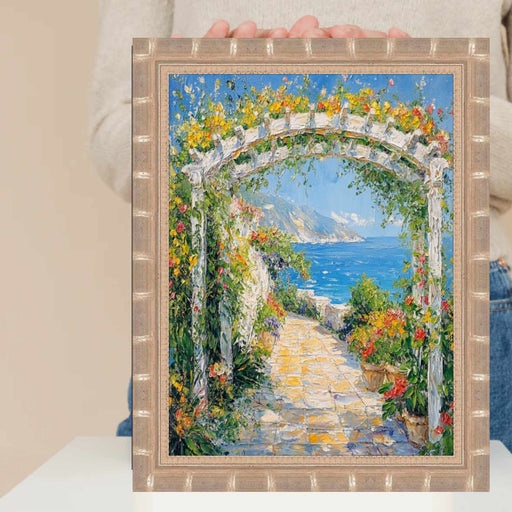 32x48 Frame Boho Silver Bamboo Wood Picture Frame