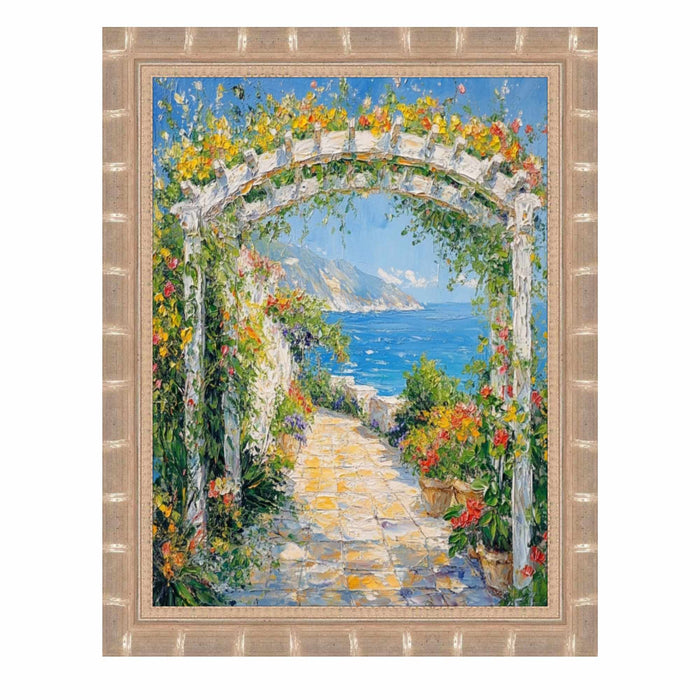 32x48 Frame Boho Silver Bamboo Wood Picture Frame