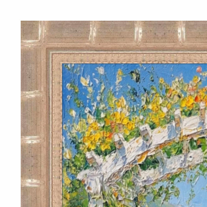 32x48 Frame Boho Silver Bamboo Wood Picture Frame