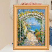 30x40 Frame Bright Gold Leaf Wave Picture Frame - Business Frame