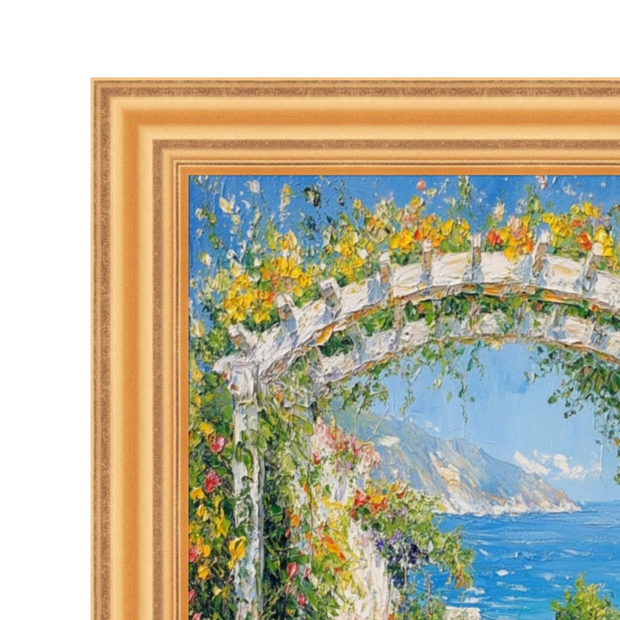 32x48 Frame Bright Gold Leaf Wave Picture Frame - Business Frame
