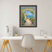32x48 Frame Cafe Wood Tone With Gold Lip Picture Frame