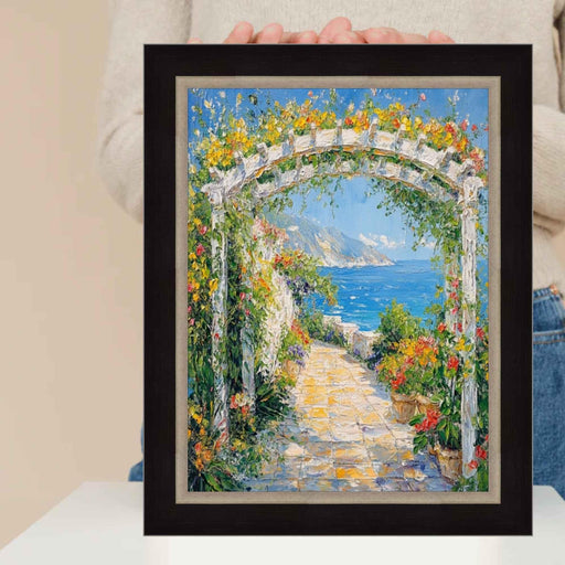 20x40 Frame Cafe Wood With Silver Lip Picture Frame