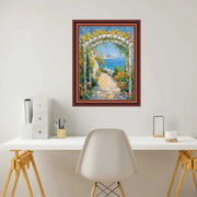 22x30 Frame Certificate Gloss Walnut Wood With Gold Lip Picture Frame