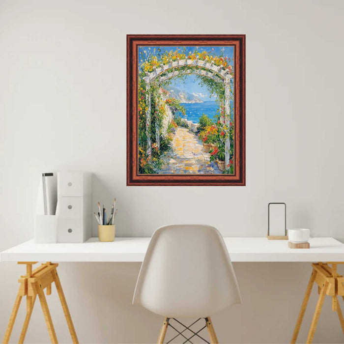 32x48 Frame Certificate Gloss Walnut Wood With Gold Lip Picture Frame