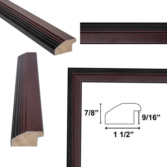 24x30 Frame Diploma Certificate Glossy Cherry Wood Picture Frame