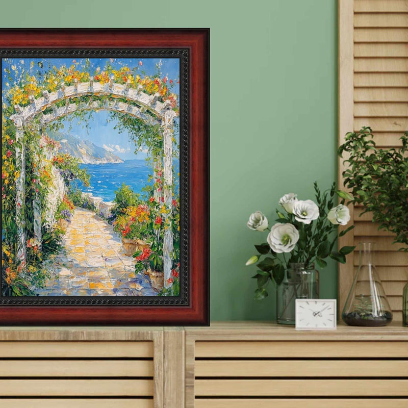 13x17 Frame Certificate Mahogany With Rope Picture Frame