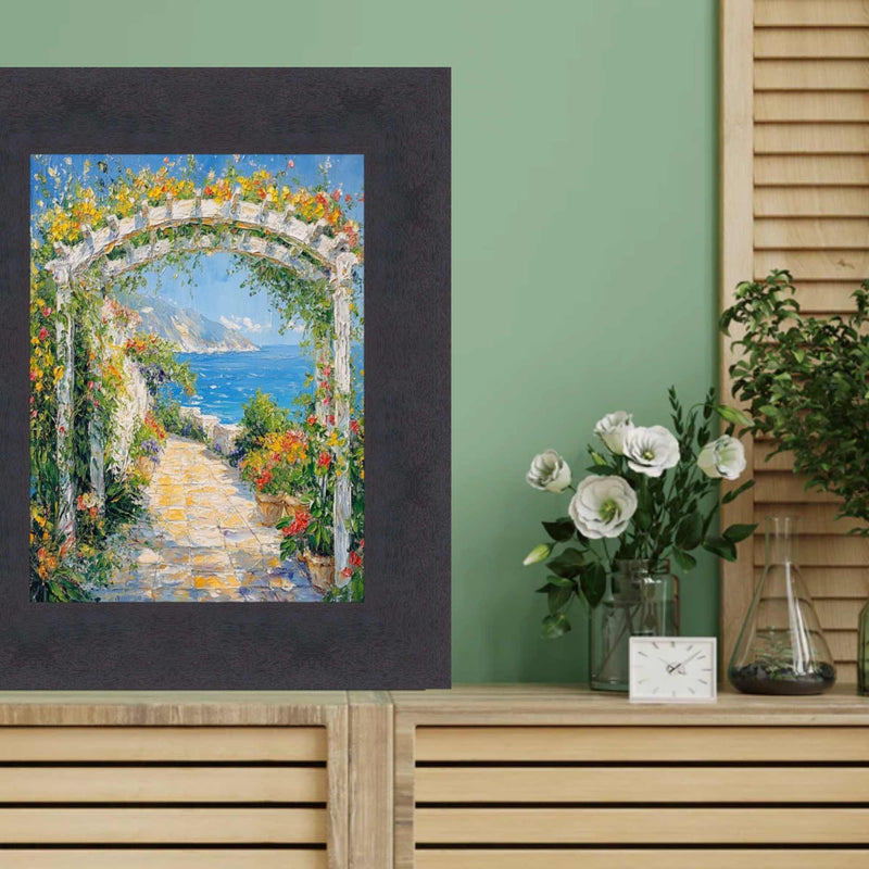 32x48 Frame Contemporary Cappuccino Cafe Wood Picture Frame