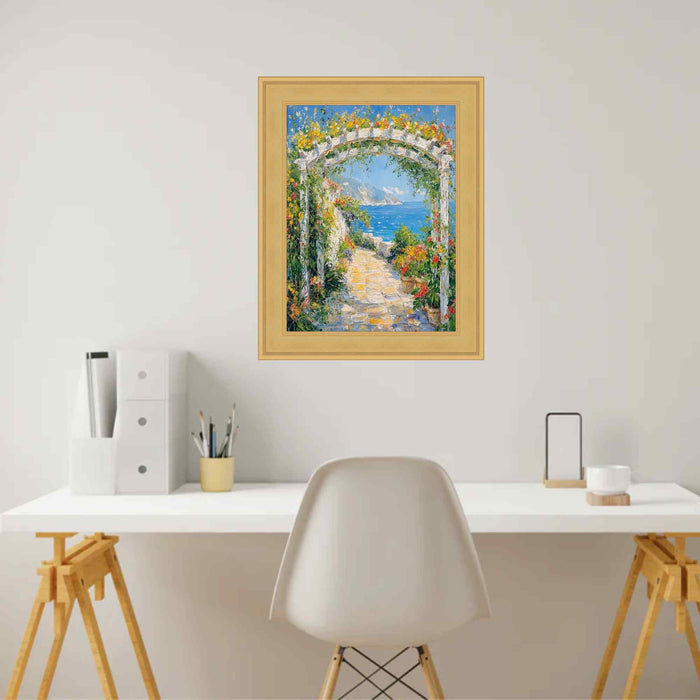 32x48 Frame Contemporary Gold Leaf Flat Picture Frame