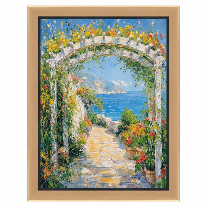 32x48 Frame Contemporary Gold With Black Picture Frame