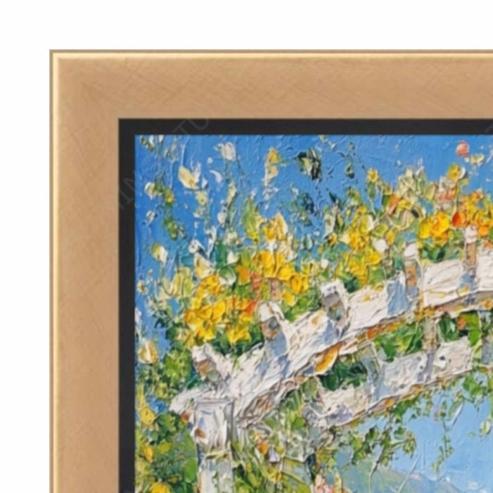 32x48 Frame Contemporary Gold With Black Picture Frame