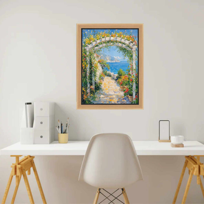 32x48 Frame Contemporary Gold With Black Picture Frame