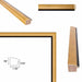 32x48 Frame Contemporary Gold With Black Picture Frame