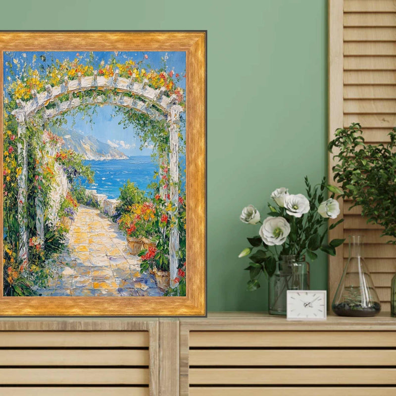 25x25 Frame Contemporary Modern Slope Gold Metal Picture Frame 