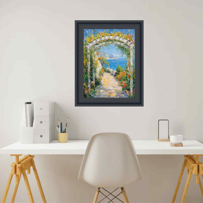 32x48 Frame Contemporary Scoop Black Picture Frame