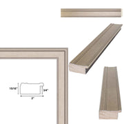 32x48 Frame Contemporary Silver Leaf Picture Frame