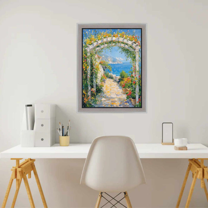 32x48 Frame Contemporary Silver With Black Picture Frame