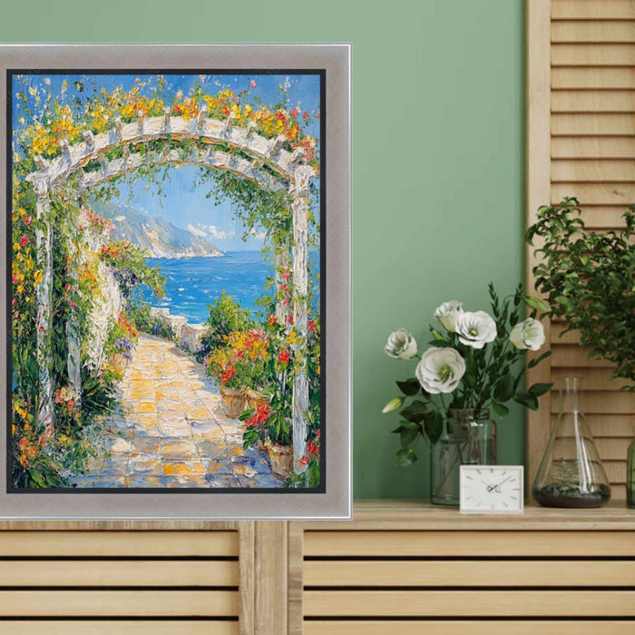 32x48 Frame Contemporary Silver With Black Picture Frame