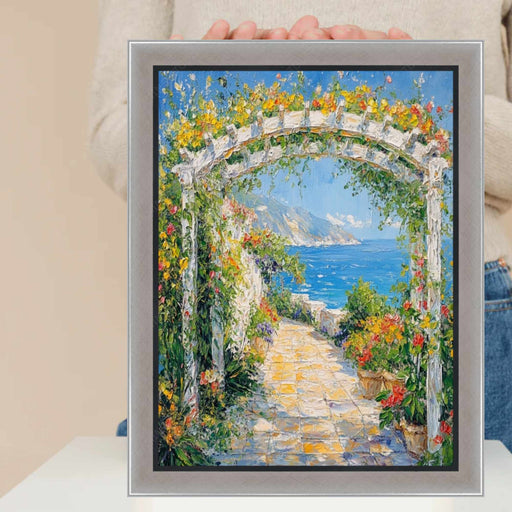 32x48 Frame Contemporary Silver With Black Picture Frame