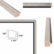30x30 Frame Contemporary Silver With Black Picture Frame