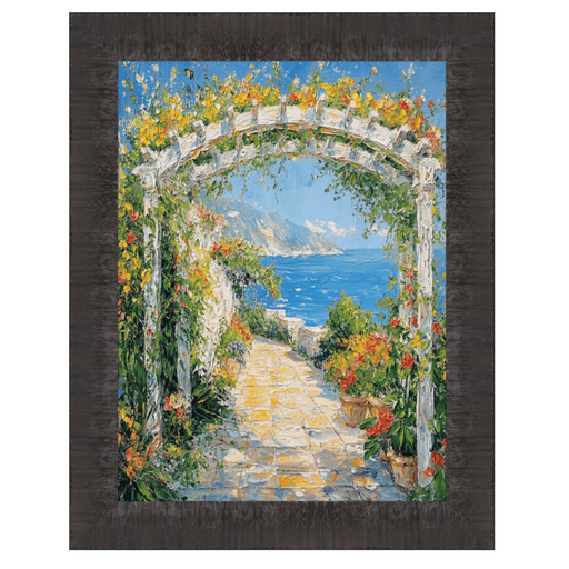 32x48 Frame Contemporary Wood Grain Black Scoop Picture Frame