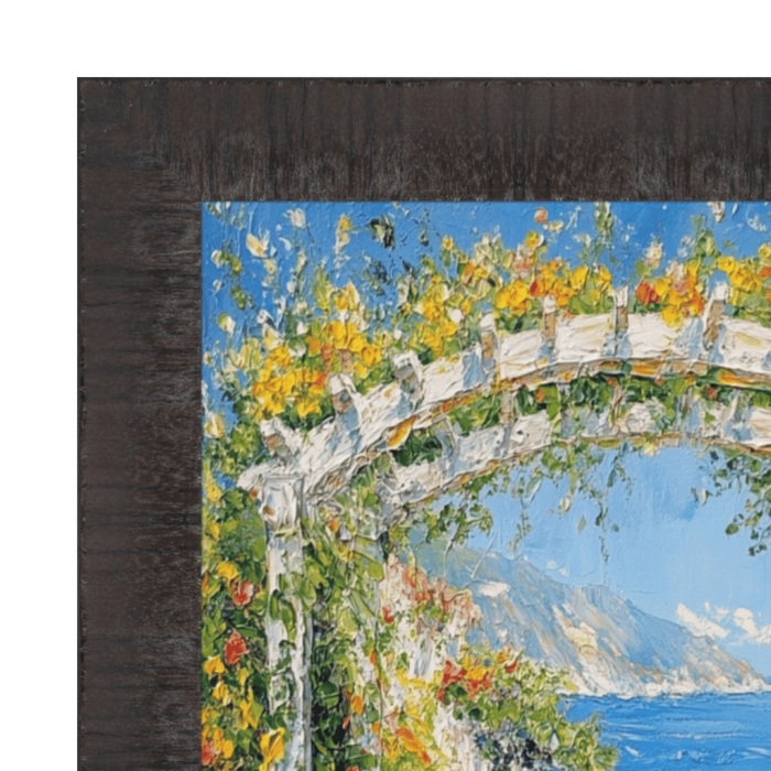 32x48 Frame Contemporary Wood Grain Black Scoop Picture Frame