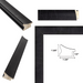 32x48 Frame Contemporary Wood Grain Black Scoop Picture Frame