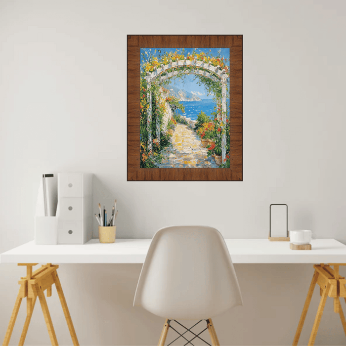 32x48 Frame Contemporary Wood Grain Honey Scoop Picture Frame