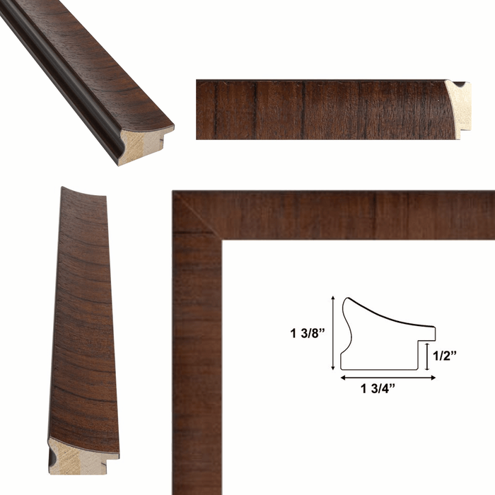 32x48 Frame Contemporary Wood Grain Honey Scoop Picture Frame