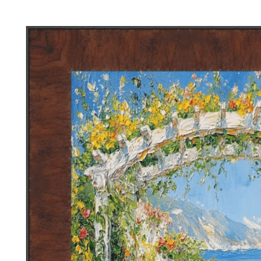 11x14 Frame Contemporary Wood Grain Walnut Scoop Picture Frame