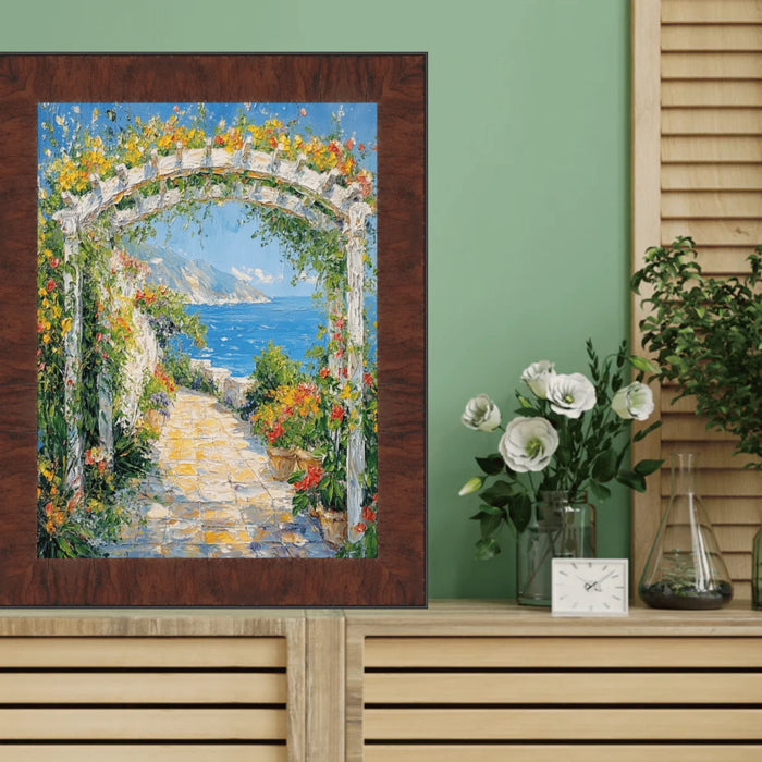 20x28 Frame Contemporary Wood Grain Walnut Scoop Picture Frame