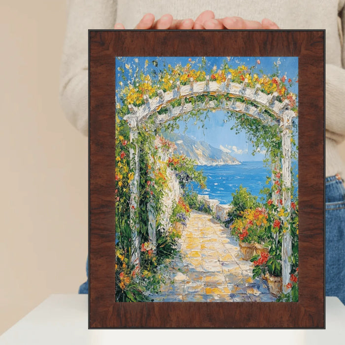 20x28 Frame Contemporary Wood Grain Walnut Scoop Picture Frame