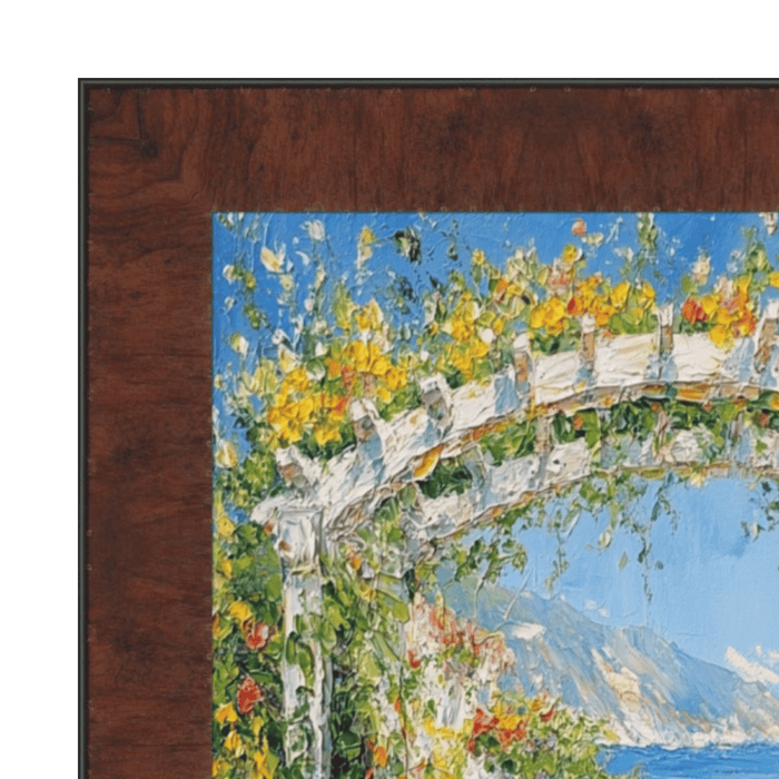 32x48 Frame Contemporary Wood Grain Walnut Scoop Picture Frame