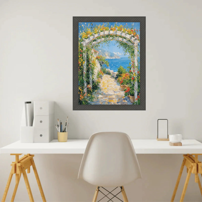 30x40 Frame Cathedral Gothic Black Picture Frame Cris Cross