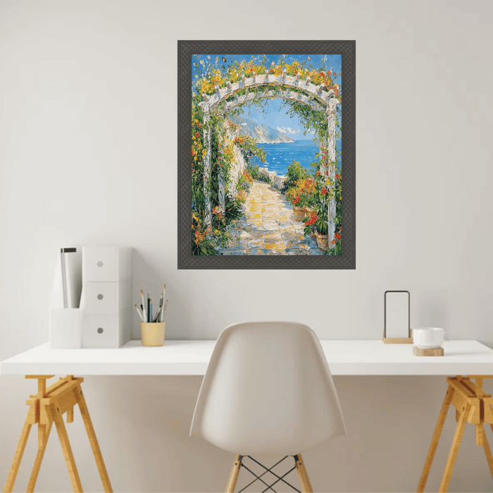 32x48 Frame Cathedral Gothic Black Picture Frame Cris Cross