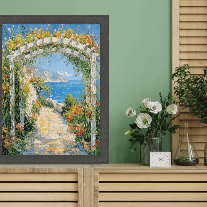 32x48 Frame Cathedral Gothic Black Picture Frame Cris Cross