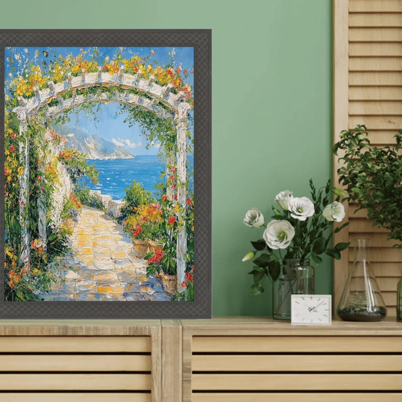 24x30 Frame Cathedral Gothic Black Picture Frame Cris Cross