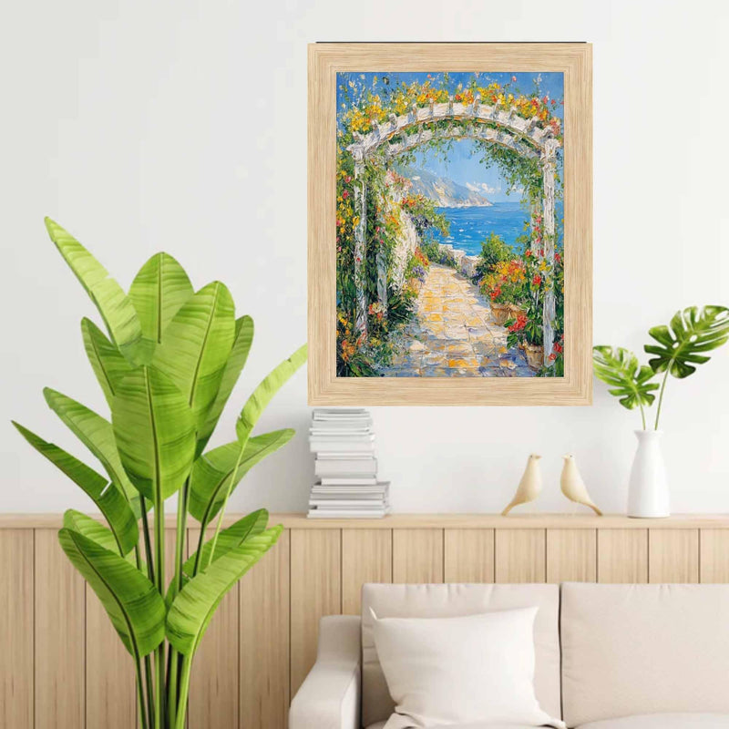 20x40 Frame Cypress Natural Oak Wood Picture Frame -