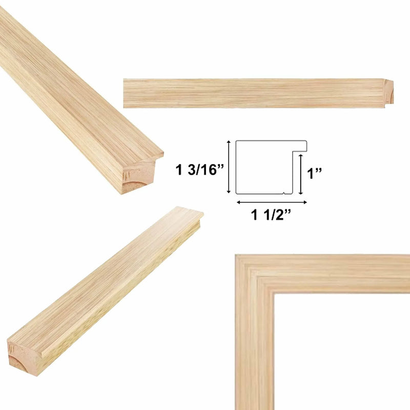 25x25 Frame Cypress Natural Oak Wood Picture Frame -