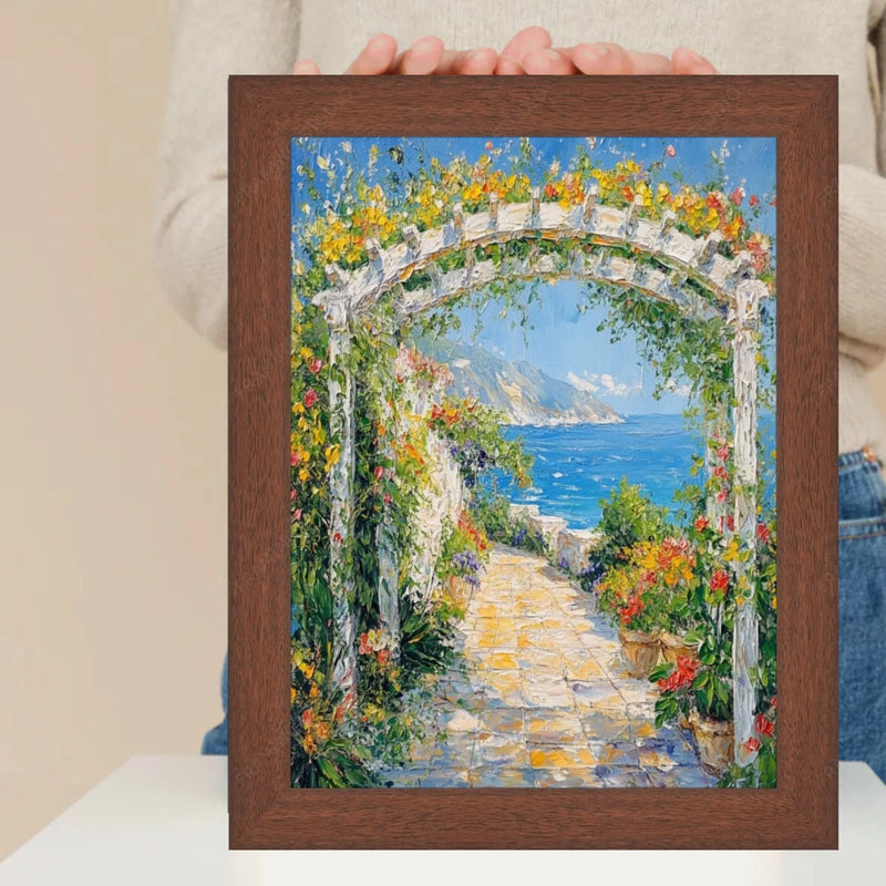 28x28 Frame Dark Walnut Wood Grain Picture Frame -