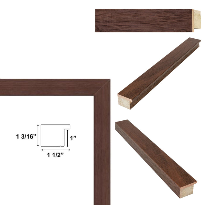 32x48 Frame Dark Walnut Wood Grain Picture Frame -