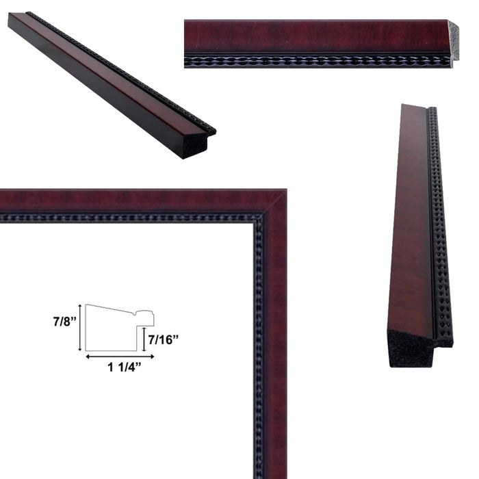32x48 Frame Diploma Mahogany With Black Lip Picture Frame
