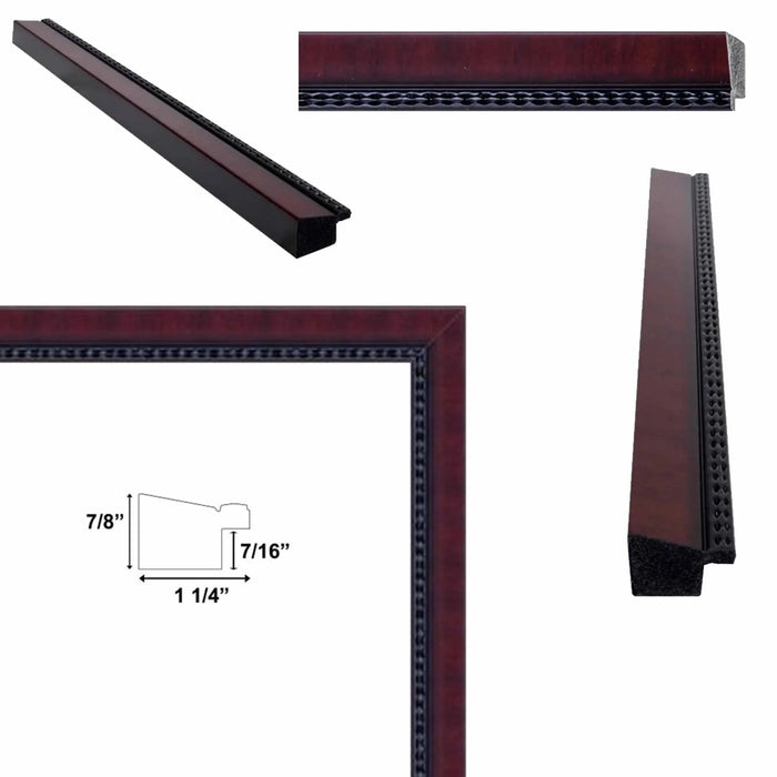 12x16 Frame Diploma Mahogany With Black Lip Picture Frame
