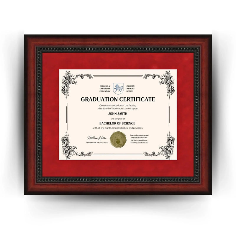 Stanford University Diploma Frame 8.5x11 Certificate Mahogany